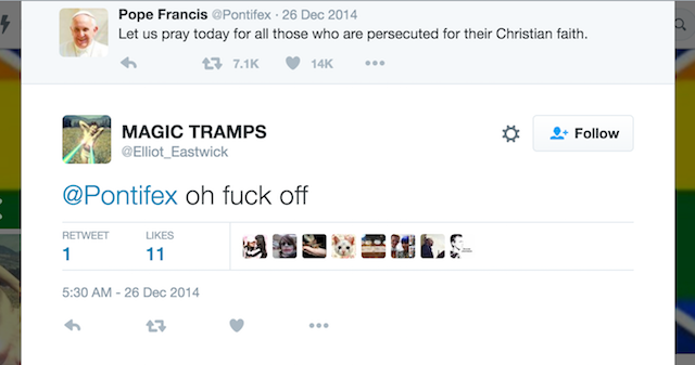 The Pope's Twitter Mentions Are a Living Hell