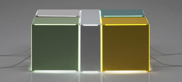 Boxy Lamps Fake the Glow Of Neon Lights Without All That Buzzing
