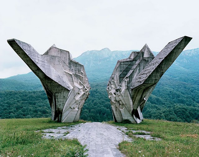 Old Yugoslavian monuments look like TIE Fighters and scifi fortresses