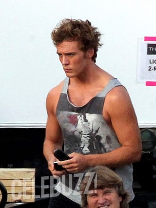 First set pics from Catching Fire show new the Hunger Games training outfits... and Finnick!