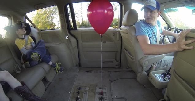 Prepare to Have Your Mind Blown by a Balloon and a Minivan