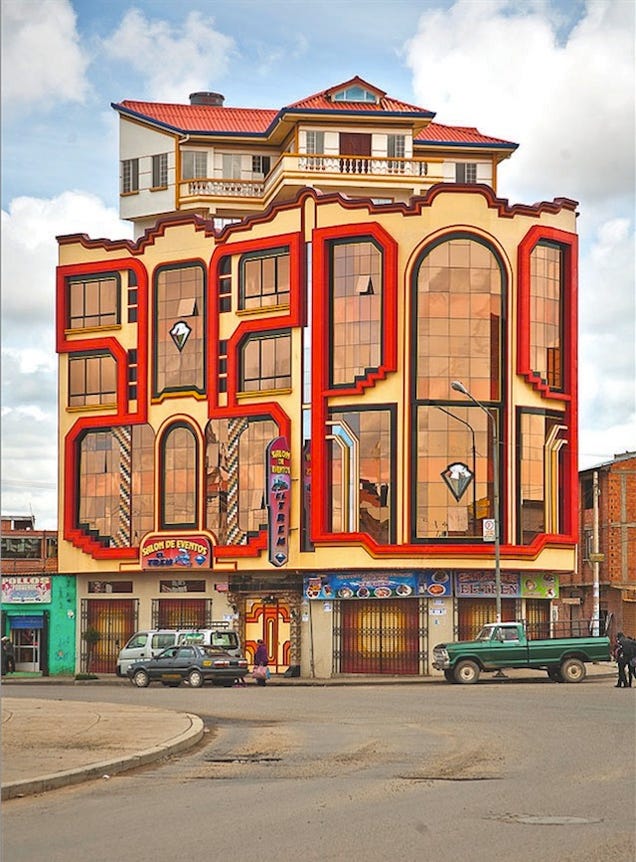 These Brilliantly Colored Bolivian Buildings Look Like Alien Spaceships