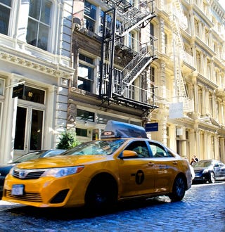 spotted gorgeous cars street cab yellow