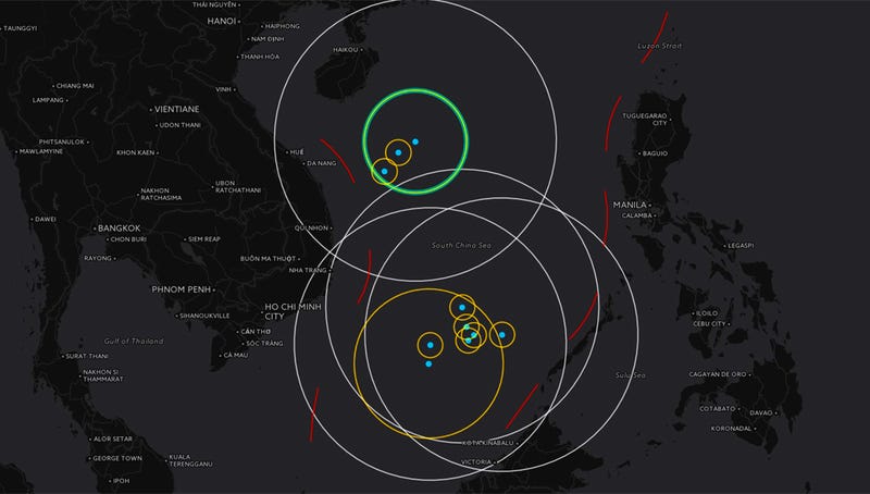 This Map Visualizes China's Growing Military Capabilities In The South China Sea