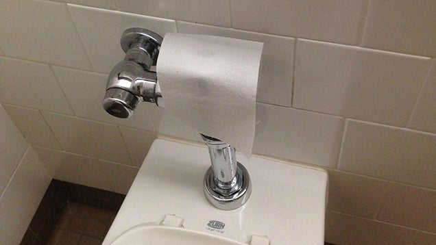 Put Paper over Automatic Toilet Sensors to Prevent Accidental Flushes