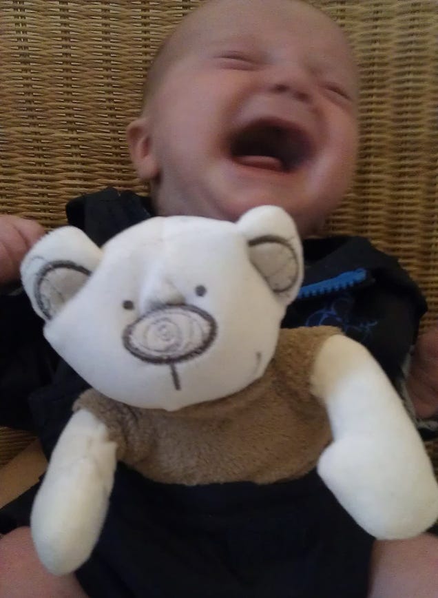 A blissfully confused baby reenacts scenes from classic scifi and fantasy films
