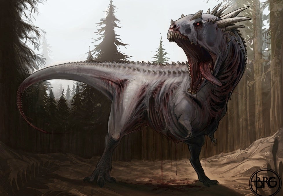 Concept Art Writing Prompt: Zombie Dinosaur!