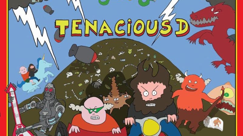 tenacious d are promoting their new album with a hand-drawn