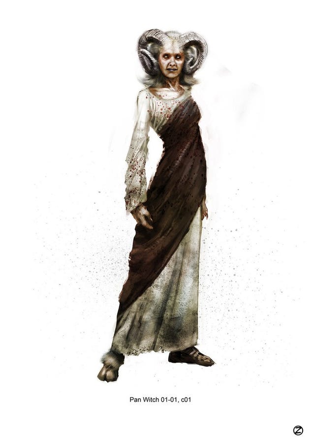 The grotesque witch concept art from Hansel & Gretel will probably turn you on