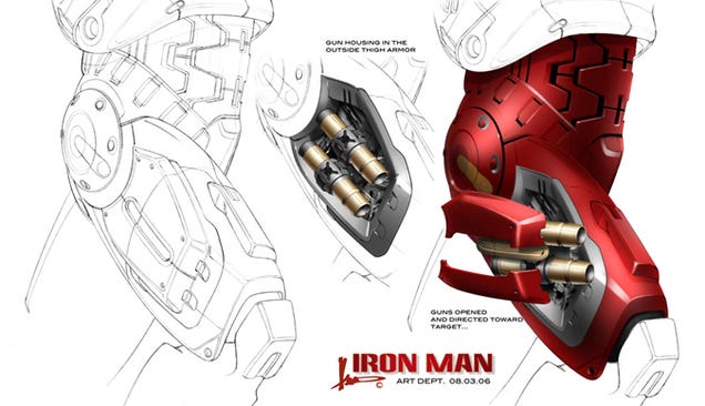 Iron Man concept art shows Tony Stark's gadgets that we never saw