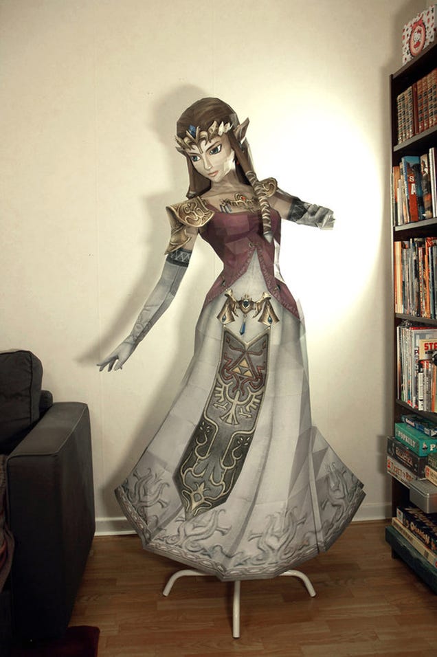 This Stunning Life-Sized Princess Zelda Statue Is Entirely Made Of Paper