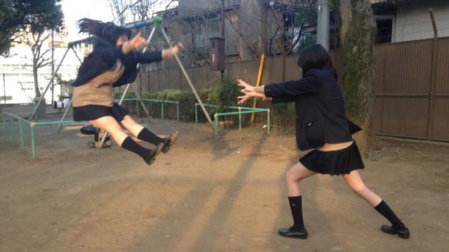 Latest Japanese Schoolgirl Trend Fake Dragon Ball Attacks 
