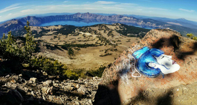 Terrible Human Defaces National Parks With Ugly Drawings