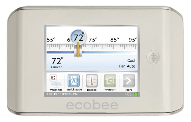 Ecobee Smart Thermostat Can Adjust Home Temps Online