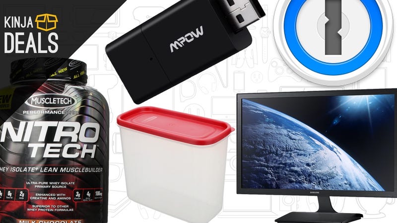 Today's Best Deals: Protein Powder, Samsung Monitor, 1Password, and More