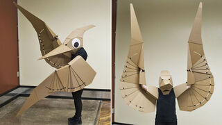Cardboard Pterodactyls Are the Perfect <i>Jurassic World</i> Halloween Costumes