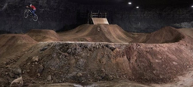 This Huge BMX Park Is Hidden 100 Feet Underground In an Abandoned Mine 