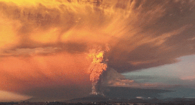This Huge Volcanic Eruption In Chile Is Stunningly Beautiful