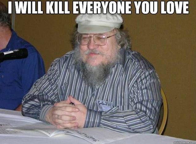 George RR Martin Moves From Killing Fictional Characters To Real People