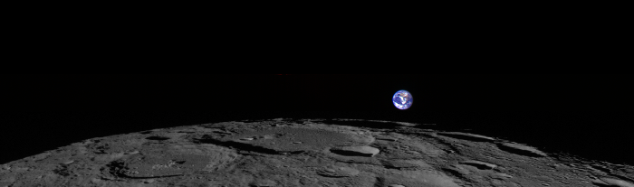 Rare view of Earth rising on the Moon taken by lunar orbiter
