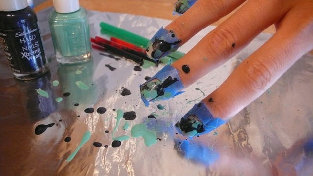 How To Give Yourself Paint-Splattered Jackson Pollock Nails
