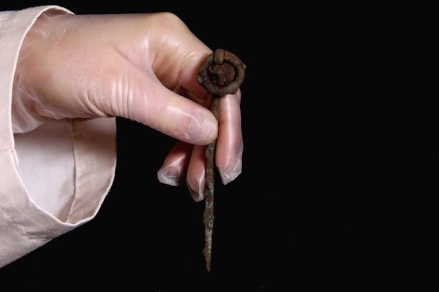 Amazing Discovery: Viking tomb includes a warrior's boat, axe, spear and sword