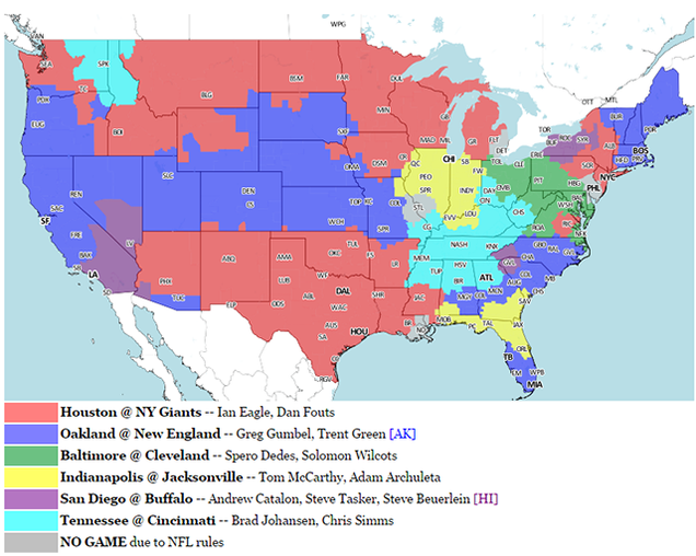 Your NFL Week 3 Viewing Maps