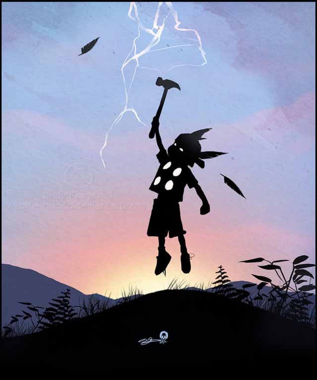 Beautiful superhero silhouettes show comic book characters at recess