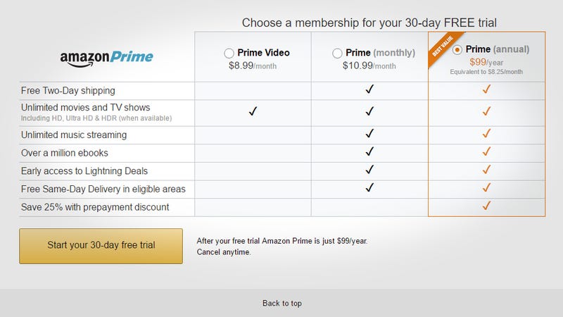 Amazon Adds Monthly Prime Subscriptions Including 8 99 For Video Only