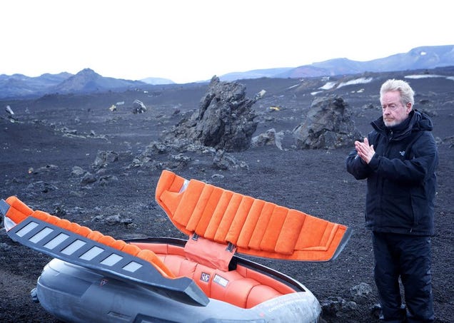 New behind-the-scenes Prometheus images shine a light on that horrific "birth" scene