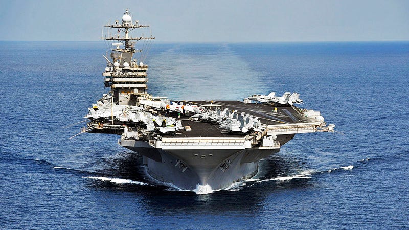 Iranian Rocket Splashes Down Near US Aircraft Carrier In Straits Of Hormuz 