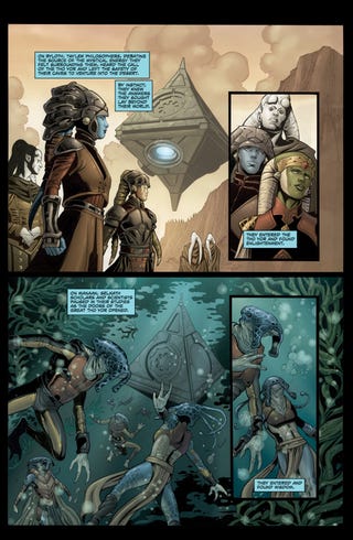 An exclusive sneak peek of Dawn of the Jedi, the mysterious new Star Wars comic!