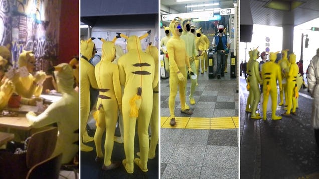 Weirdo Pikachus in Tokyo, Taking Trains and Eating Burgers