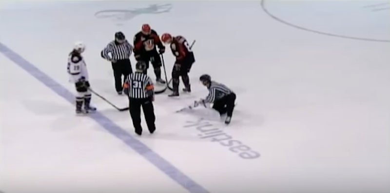 Hockey Game Ends Early After Linesman Ruins Ice