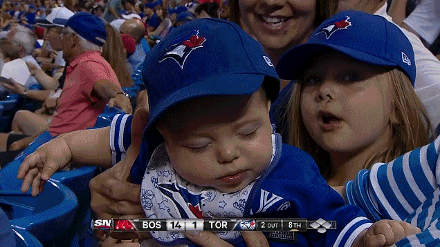 Drowsy Baby Too Tired To Watch Blue Jays Get Blown Out