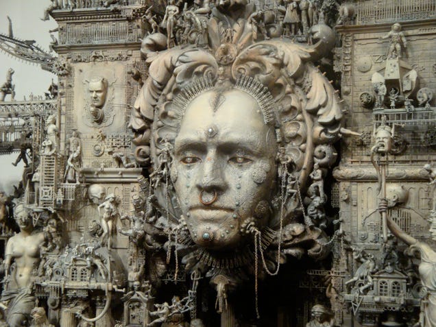 Kris Kuksi's Beautiful Art is Made From the Bones of Dead Model Kits