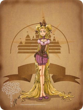 Classic Disney villains redrawn as steampunk baddies