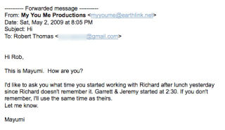 Emails Between Richard Heene and Robert Thomas