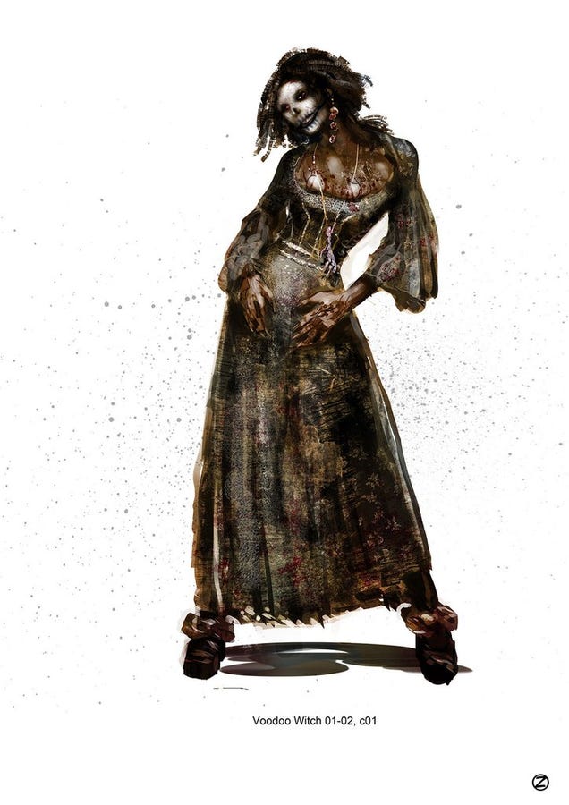 The grotesque witch concept art from Hansel & Gretel will probably turn you on