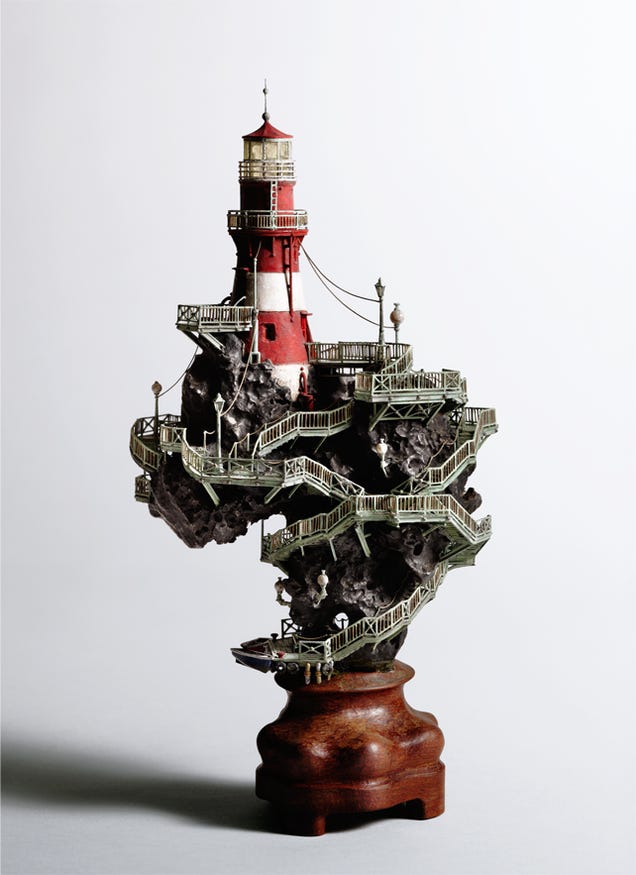 Artist transforms bonsai trees and empty cans into insane Lilliputian cities
