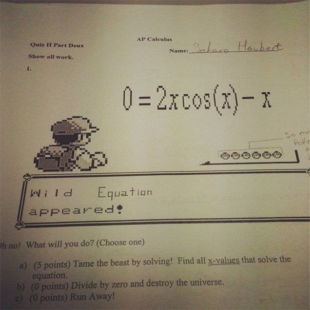 The Greatest Calculus Test of All Time