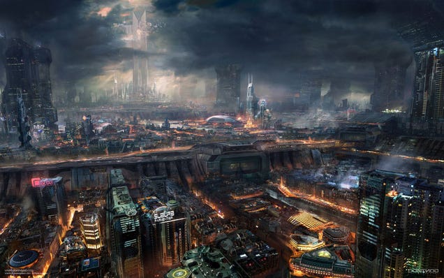 Amazing Concept Art of a Blade Runner-ified Paris