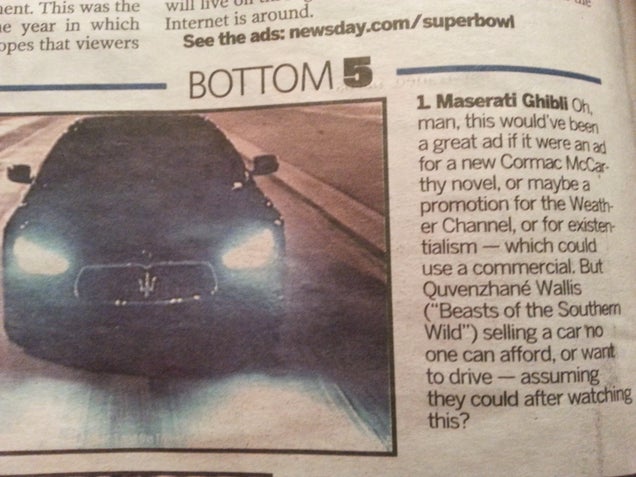 If you don't want to drive a Ghibli after seeing that ad...