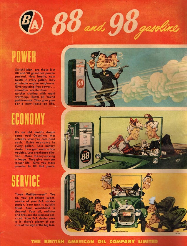 Glorious Gasoline Ads from the Dieselpunk Days