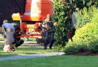 First Photos of Matt Damon as a Cyborg on the Edge in Neill Blomkamp's Elysium