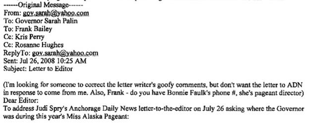'Bring Beef, Tequila, and Condoms': The Sarah Palin E-Mails So Far