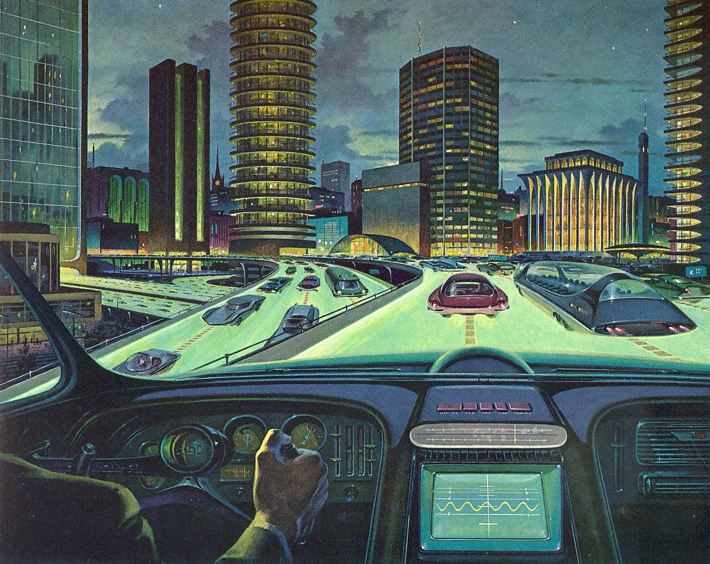 The Futuristic Superhighways of 1964 Had Glow-in-the-Dark Roads