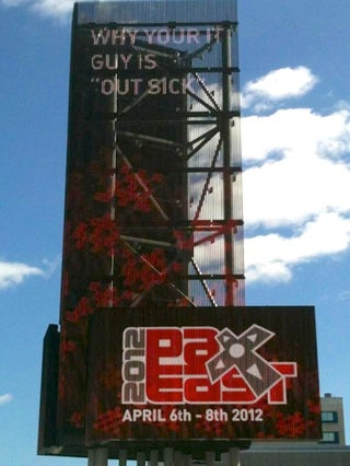 This PAX East Billboard Blows Everyone's Sick-Day Cover Story