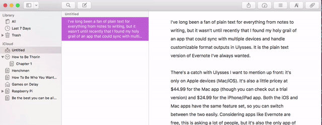 Ulysses Is the Plain Text, Evernote-Style Writing App I've Always Wanted