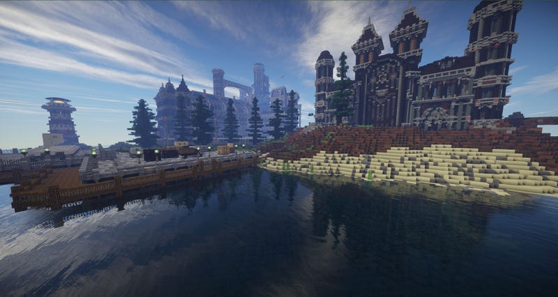 minecraft city with prison map 1.12.2